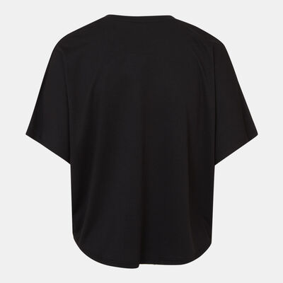 سن اند ساند سبورتس تيشيرت فيذر للنساء أسود