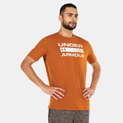اندر ارمر تيشيرت تيم ايشو ووردمارك للرجال برتقالي