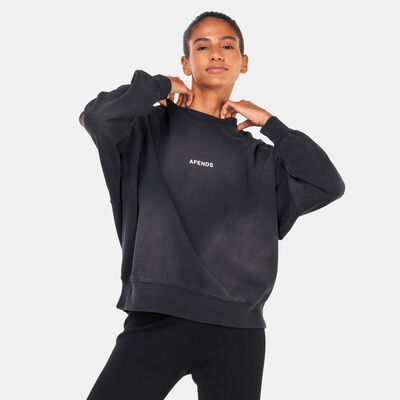 افيندس سويت شيرت باوندليس ريسايكلد كرونك للنساء أسود