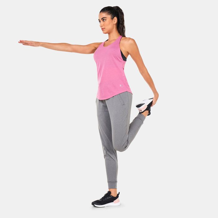 اندر ارمر تيشيرت ستريكر رن تانك للنساء وردي image number 2