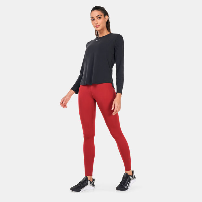 نايكي تيشيرت ون دراي-فِت UV لوكس بأكمام طويلة للنساء أسود image number 2