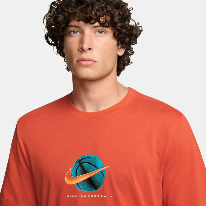 نايكي تيشيرت كرة السلة دراي-فت للرجال برتقالي image number 2