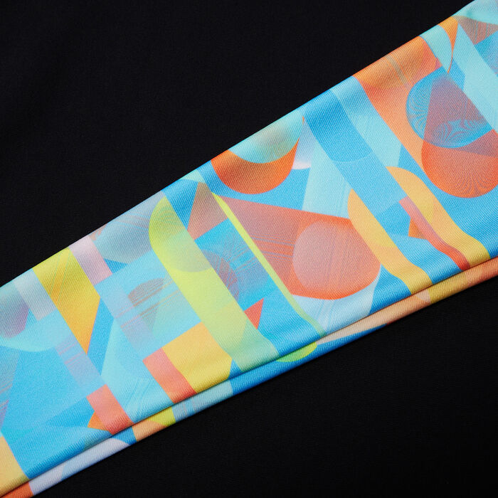 سبيدو تيشيرت السباحة راشجارد ديجيتال بأكمام طويلة للاطفال أسود image number 2