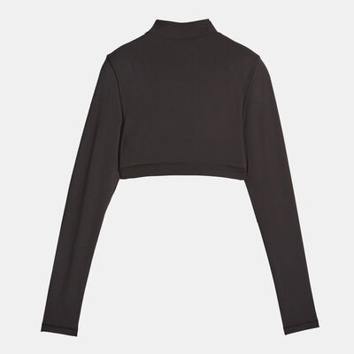 بوما صدرية رياضية باكمام طويلة موديست اكتيف وير للنساء أسود