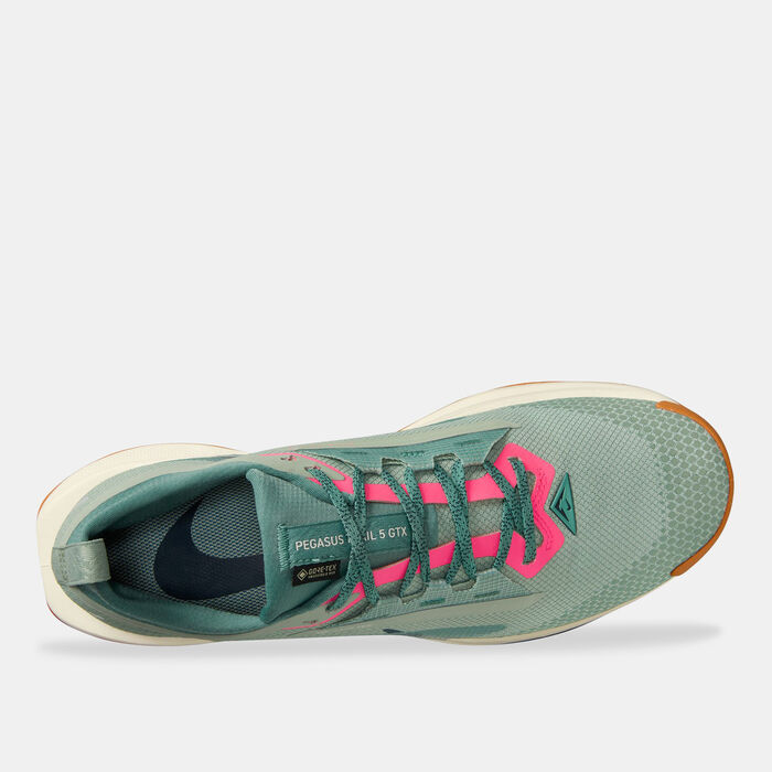 نايكي بيجاسوس تريل 5 جور-تكس حذاء الجري على الطرقات الوعرة للرجال أخضر image number 3