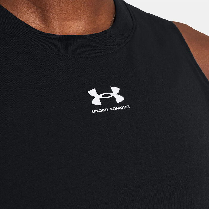 اندر ارمر تيشيرت رايفال ماسل تانك للنساء أسود image number 3