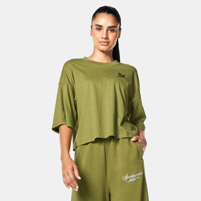 بوما تيشيرت بتر كلاسيكس للنساء أخضر