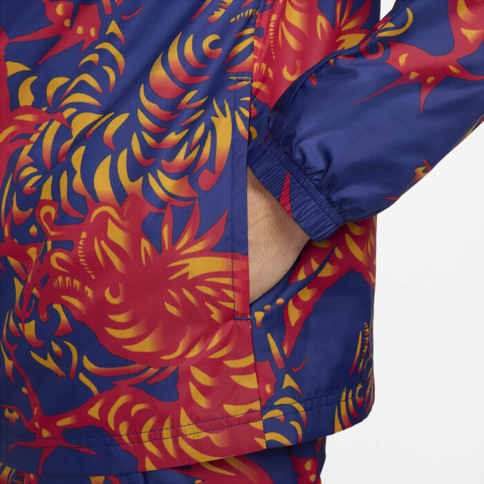 نايكي F.C. برشلونة بدلة كرة القدم ووفن للرجال أزرق image number 4