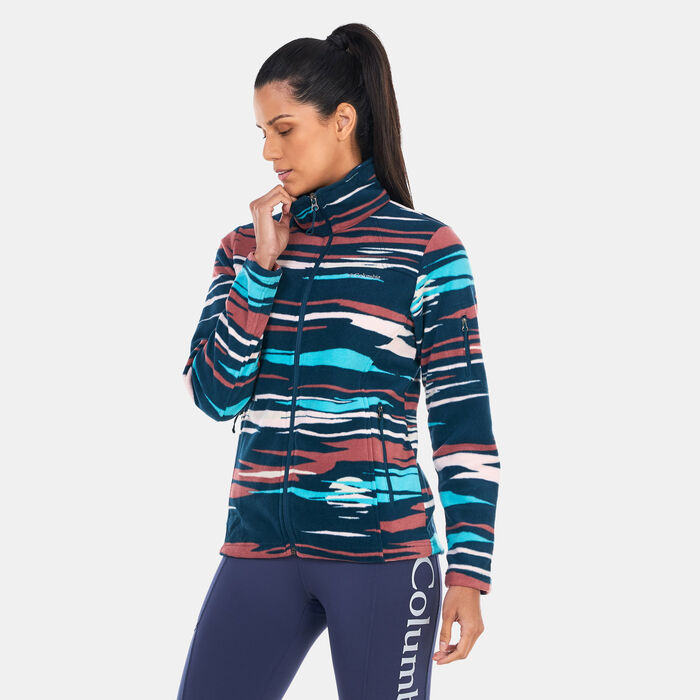 كولومبيا جاكيت فاست تريك بالسحاب الكامل للنساء أزرق image number 0