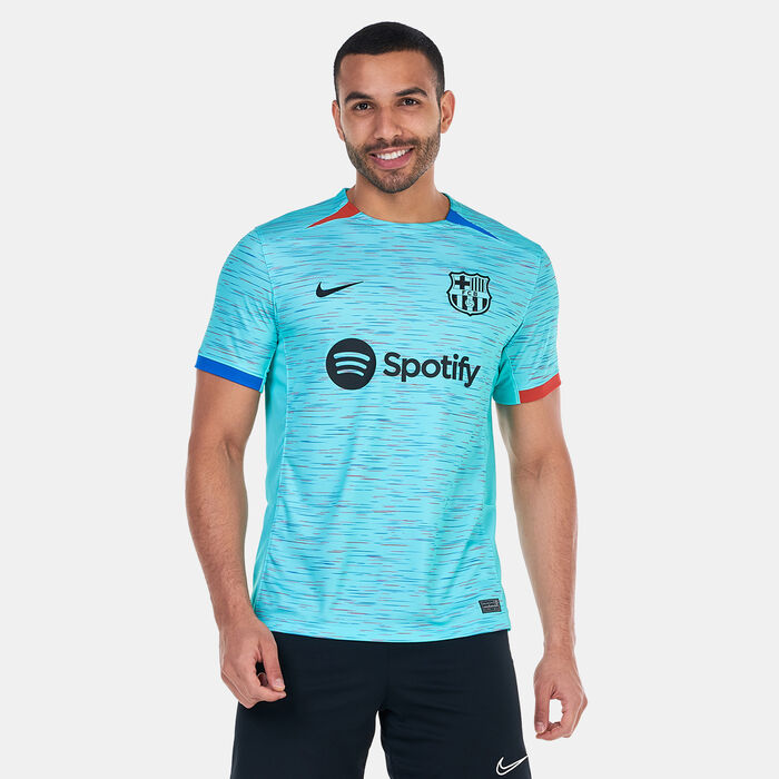 نايكي تيشيرت كرة القدم دراي-فت F.C. برشلونة ستيديوم البديل للرجال - 2023/24 أخضر image number 0