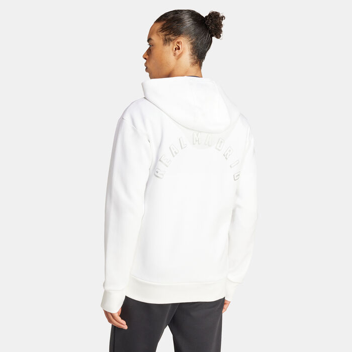 اديداس جاكيت ريال مدريد انثيم للرجال أبيض image number 1