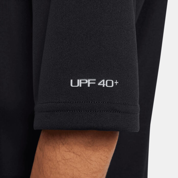 نايك سويم تيشيرت السباحة لوجو هيدروجارد للأطفال أسود image number 4