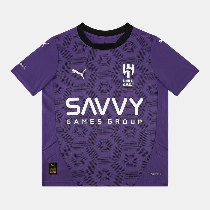 بوما تيشيرت كرة القدم الهلال 24/25 ثيرد ربليكا للاطفال بنفسجي image number 0