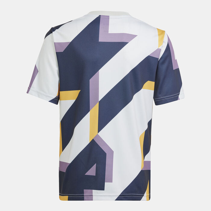 اديداس تيشيرت كرة القدم ريال مدريد بري-ماتش للاطفال أزرق image number 2