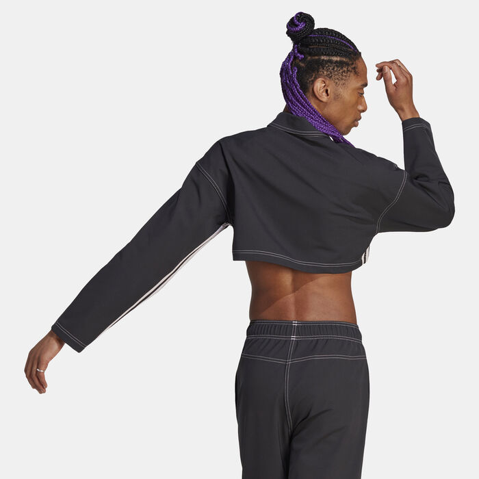 اديداس جاكيت دانس 3-سترايبس كروب للنساء أسود image number 1