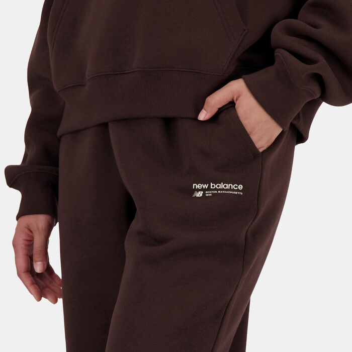 نيو بالانس بنطال رياضي لاينر هيرتاج للنساء بنى image number 5