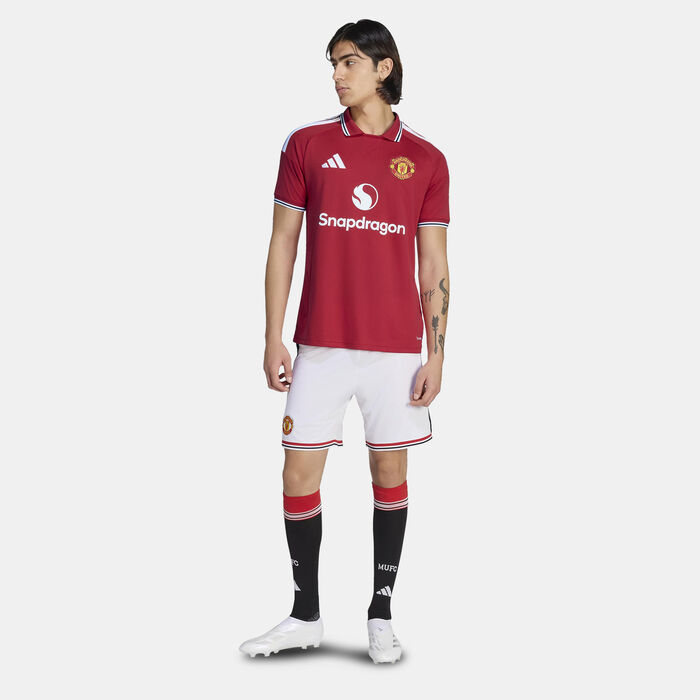 اديداس شورت كرة القدم مانشستر يونايتد 27/26 الأساسي ريبليكا للرجال أبيض image number 3