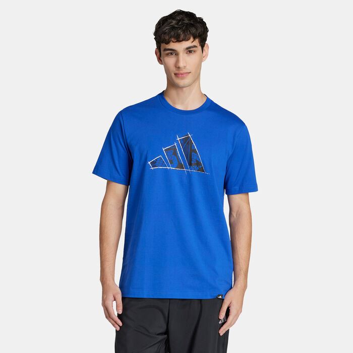 اديداس تيشيرت جرافيك للرجال أزرق image number 0