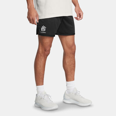 اندر ارمر شورت كرة السلة كاري سبلاش للرجال أسود