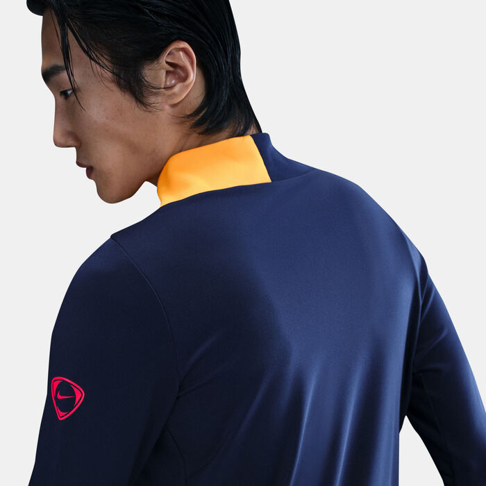 نايكي تيشيرت كرة القدم سترايك توتال 90 بربع سحاب للرجال أزرق image number 4