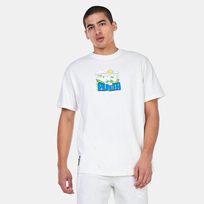 بوما تيشيرت &times; ريب ن ديب جرافيك للرجال بيج