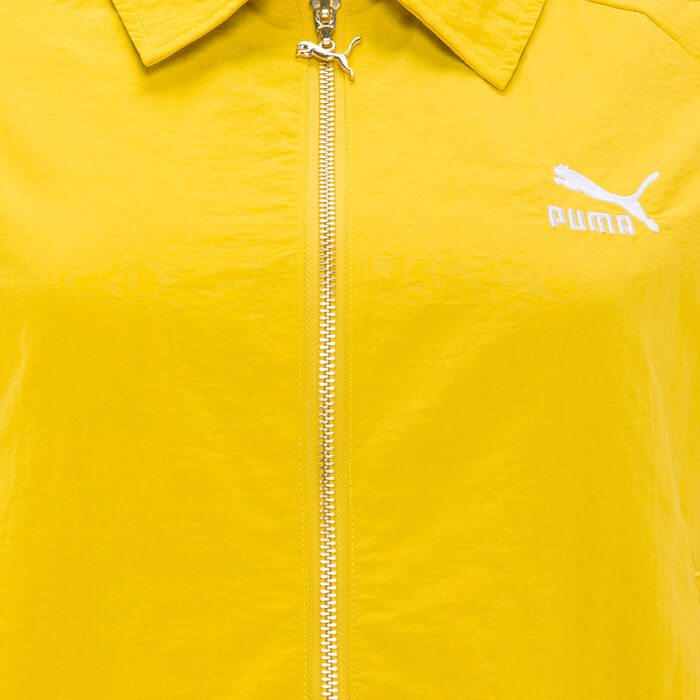 بوما جاكيت الركض بلاي لاود T7 للنساء أصفر image number 2