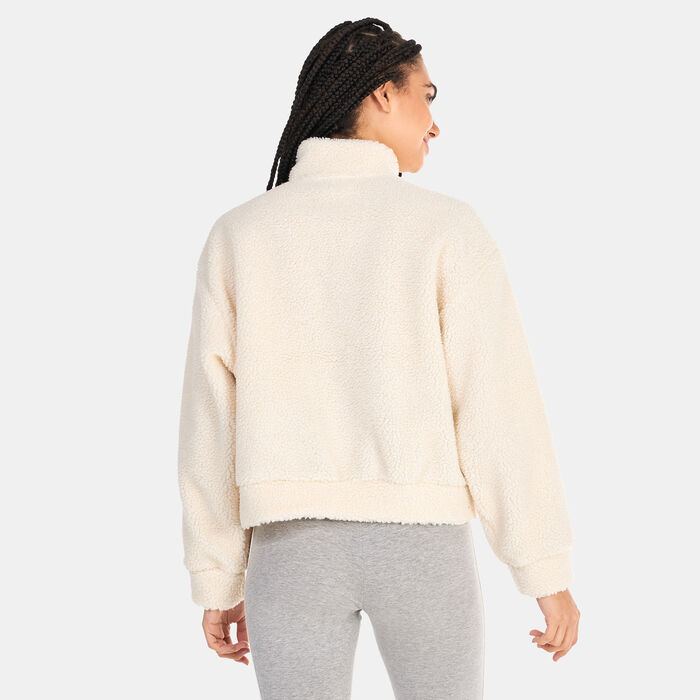 اديداس اورجينال سويت شيرت اديكلر كلاسيكس فليس بنصف سحاب للنساء أبيض image number 1