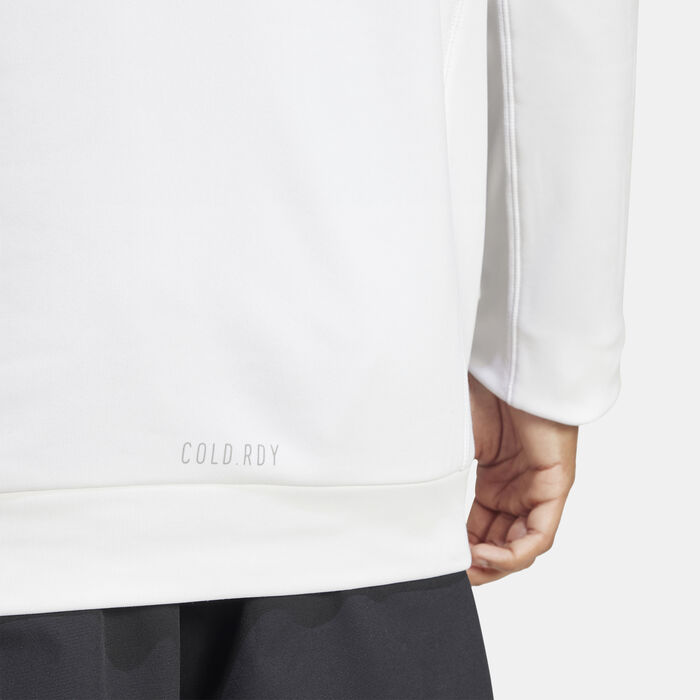 اديداس هودي التمرين جيم أند جو 3-سترايبس أبيض image number 4