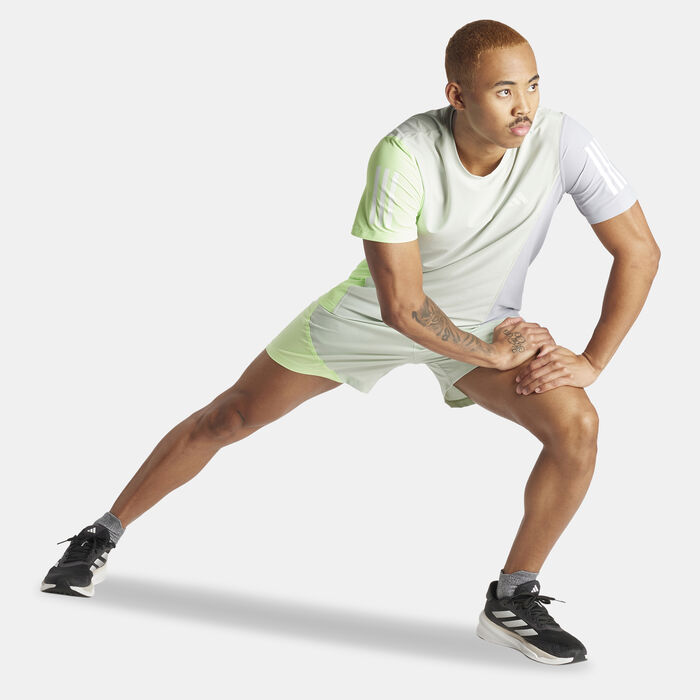 اديداس تيشيرت اون ذا رن كلربلوك للرجال أخضر image number 2