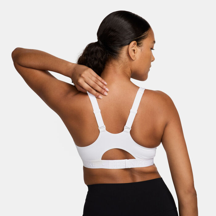 نايكي صدرية رياضية للتمرين بدعم عالٍ إندي للنساء أبيض image number 1