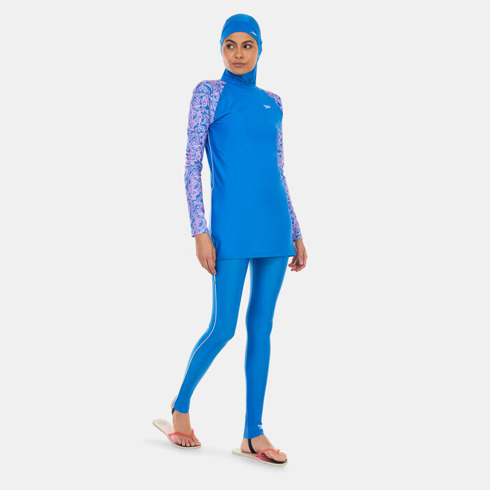 سبيدو بدلة السباحة موديست للنساء - 3 قطع أزرق image number 0