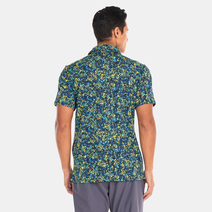 اندر ارمر تيشيرت بولو UA بلاي-اوف 3.0 برينتد للرجال أزرق image number 1