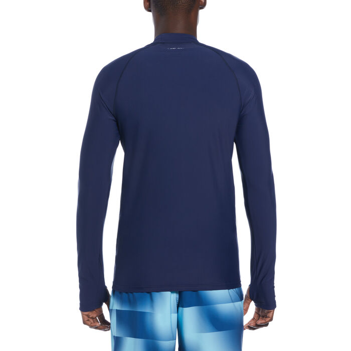 نايك سويم تيشيرت السباحة راشجارد باكمام طويلة للرجال أزرق image number 1