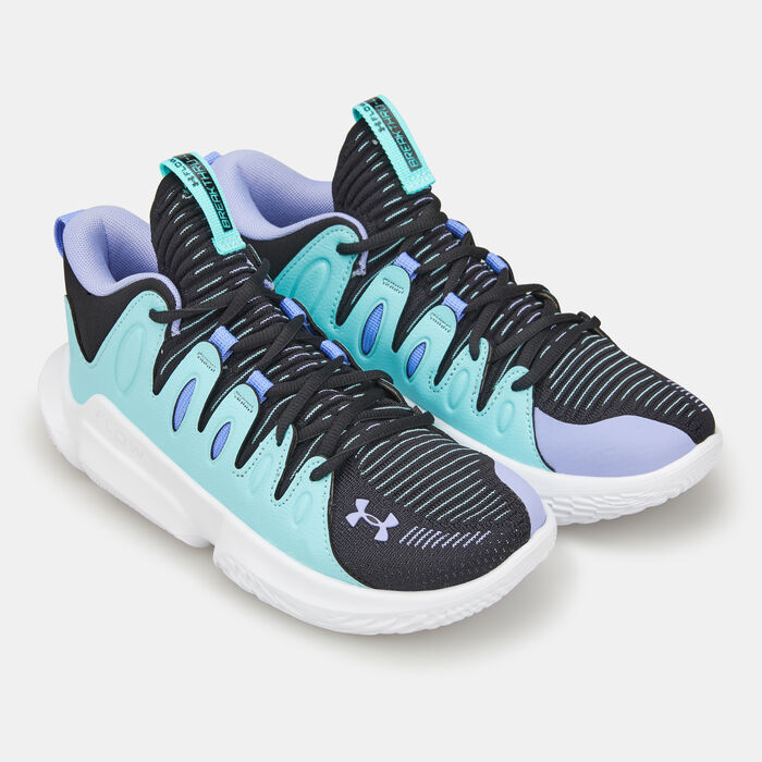 اندر ارمر حذاء كرة السلة UA فلو بريك ثرو 4 ستارت اوف سيزون للنساء أزرق image number 2