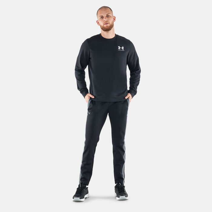 اندر ارمر سويت شيرت UA رايفال تيري LC للرجال أسود image number 2
