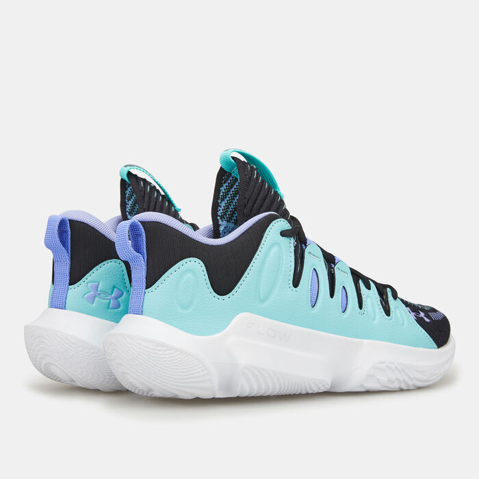 اندر ارمر حذاء كرة السلة UA فلو بريك ثرو 4 ستارت اوف سيزون للنساء أزرق image number 3