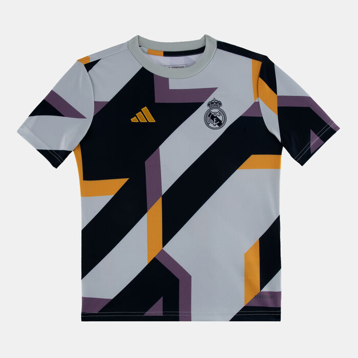 اديداس تيشيرت كرة القدم ريال مدريد بري-ماتش للاطفال أزرق image number 1