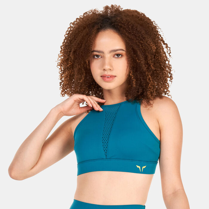 سكوات وولف صدرية رياضية برقبة عالية بيرفوريتد للنساء أزرق image number 0