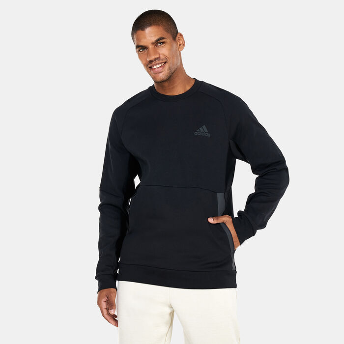 اديداس سويت شيرت ديزايند فور جيب داي كرو للرجال أسود image number 0