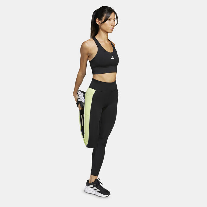 اديداس صدرية رياضية رن بوكت ميديم سبورت للنساء أسود image number 2