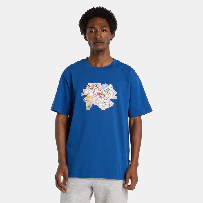 نيو بالانس تيشيرت أثليتيكس تيكت للرجال أزرق image number 0