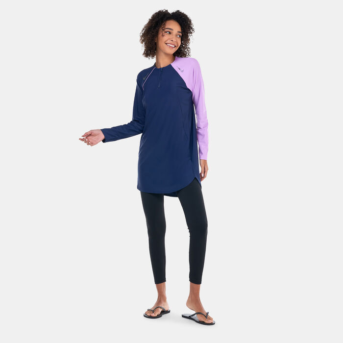 نايك سويم فستان السباحة فول كفردج للنساء أزرق image number 2