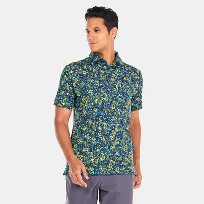 اندر ارمر تيشيرت بولو UA بلاي-اوف 3.0 برينتد للرجال أزرق