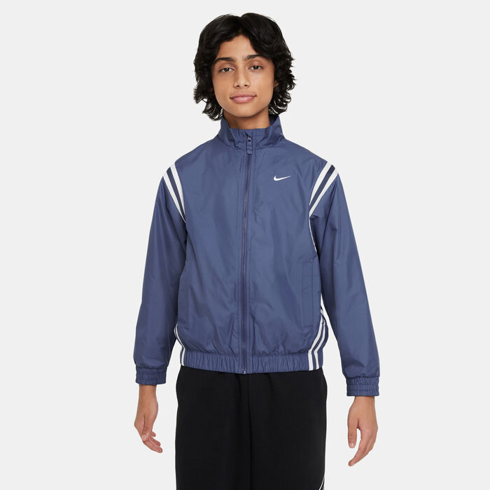 نايكي جاكيت كرة السّلة كروس اوفر ريبيل للاطفال أزرق image number 0