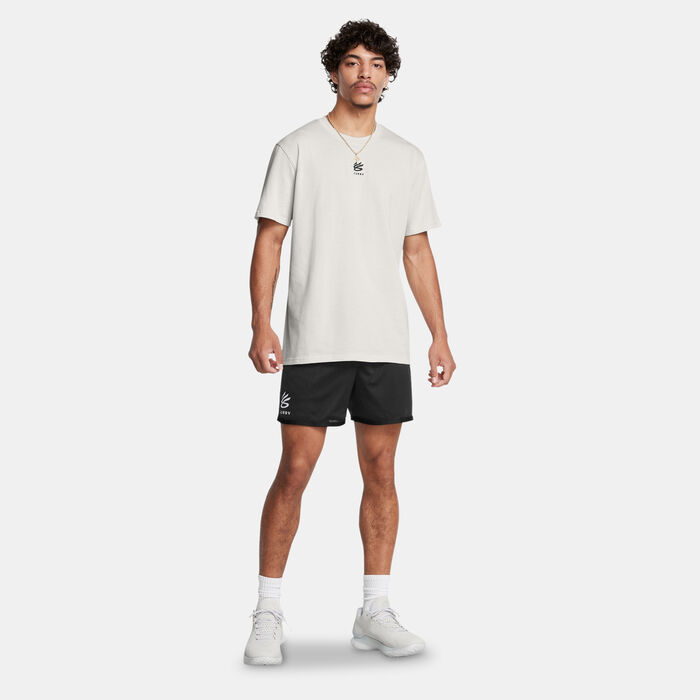 اندر ارمر شورت كرة السلة كاري سبلاش للرجال أسود image number 2