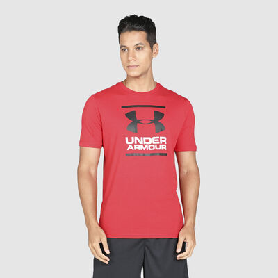 اندر ارمر تيشيرت جي-ال فاونديشن للرجال أحمر