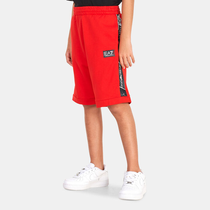 اي ايه 7 امبوريو ارماني شورت لوجو سيريس برمودا للاطفال أحمر image number 0