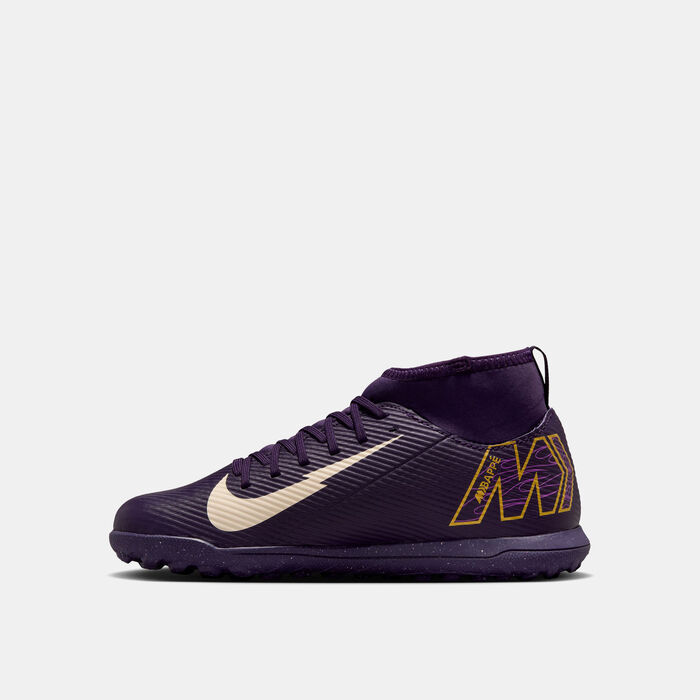 نايكي حذاء كرة القدم ميركوريال سوبرفلاي 10 كلوب لكرة القدم الأرضية العشبية للأطفال بنفسجي image number 2