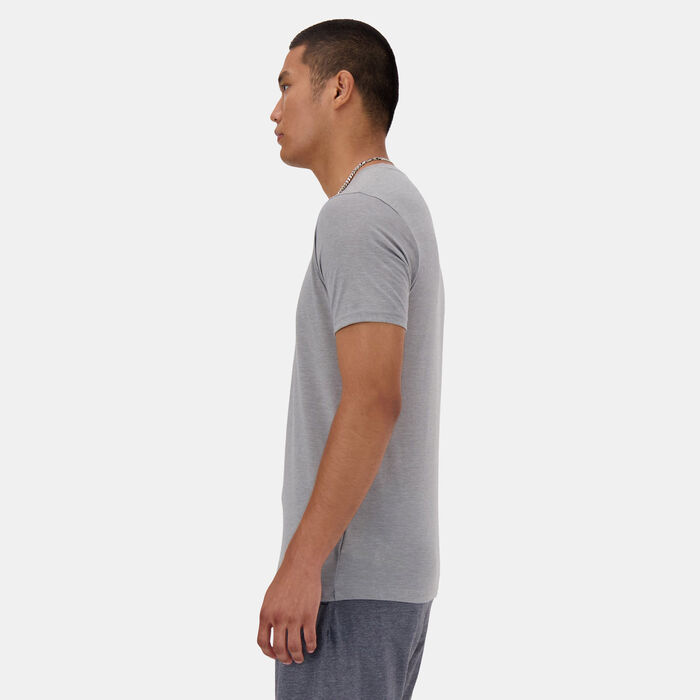 نيو بالانس تيشيرت الجري سبورت ايسنشالز هيذرتك للرجال أخضر image number 2