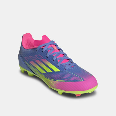 اديداس حذاء كرة القدم F50 ليغ مالتي-جراوند للأطفال وردي